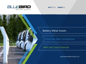 With Fast Track Potential  In a Low-Risk Jurisdiction  With Fast Track Potential