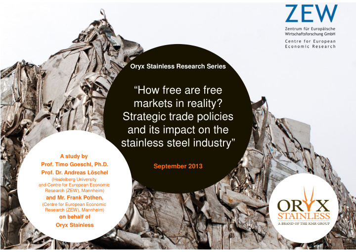 how free are free markets in reality strategic trade