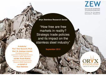 How free are free  markets in reality?  Strategic trade policies  and its impact on the
