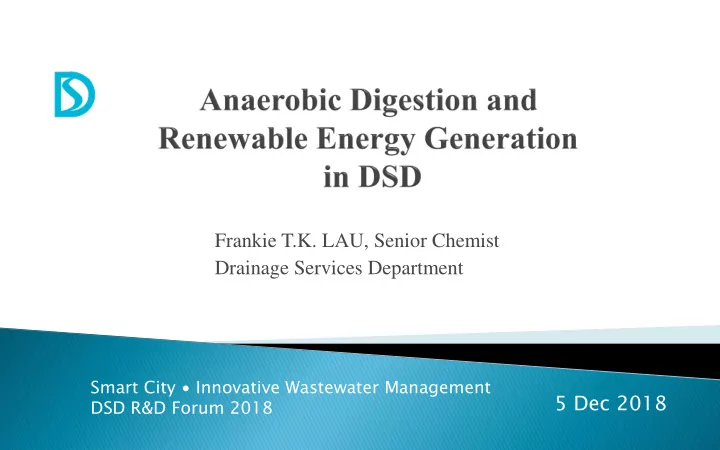 frankie t k lau senior chemist drainage services
