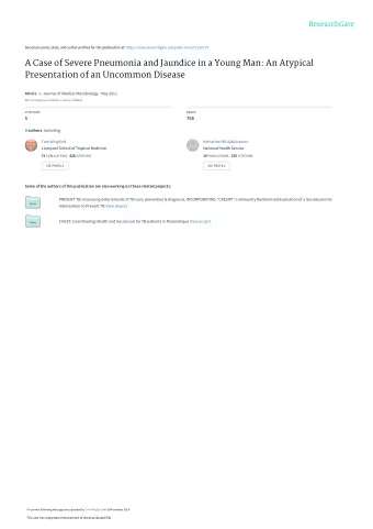 A Case of Severe Pneumonia and Jaundice in a Young Man: An Atypical  Presentation of an Uncommon