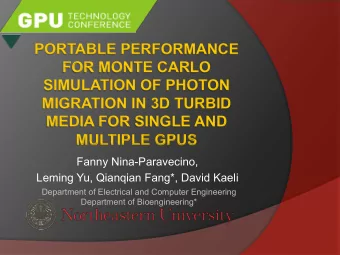 PORTABLE PERFORMANCE  FOR MONTE CARLO  SIMULATION OF PHOTON  MIGRATION IN 3D TURBID  MEDIA FOR