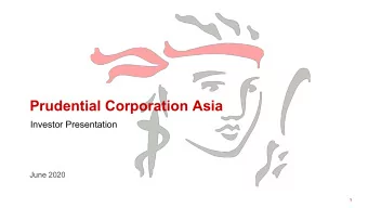Prudential Corporation Asia  Investor Presentation  June 2020  1  This document may contain