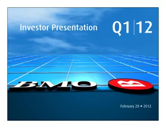 Q1 12  Investor Presentation February 28  2012  1  Risk Review  February 28  2012  Forward