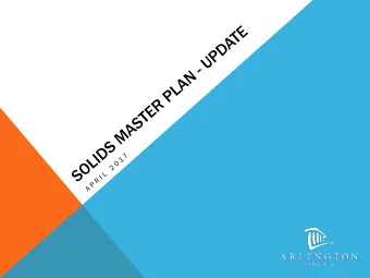 Master Plan History  Current Master Plan  Goals  Process  Timeline  Status of