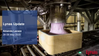 Lynas Update  Amanda Lacaze  26-28 May 2020  1  Disclaimer  This Presentation has been prepared by