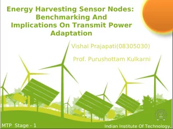 Energy Harvesting Sensor Nodes:  Benchmarking And  Implications On Transmit Power  Adaptation