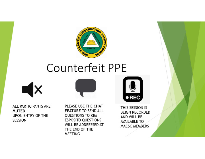 counterfeit ppe