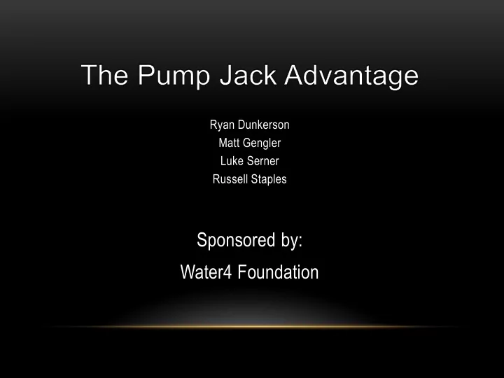 ryan dunkerson matt gengler luke serner russell staples