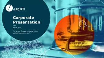 Corporate  Presentation  March 2020  The largest Canadian energy producer  that nobody has heard