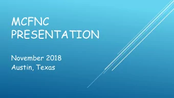 MCFNC  PRESENTATION  November 2018  Austin, Texas  The Church  Treasurers Manual  169 PAGES OF