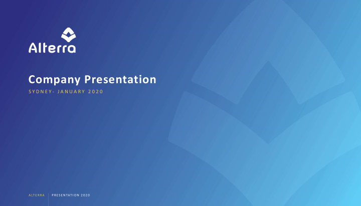 company presentation