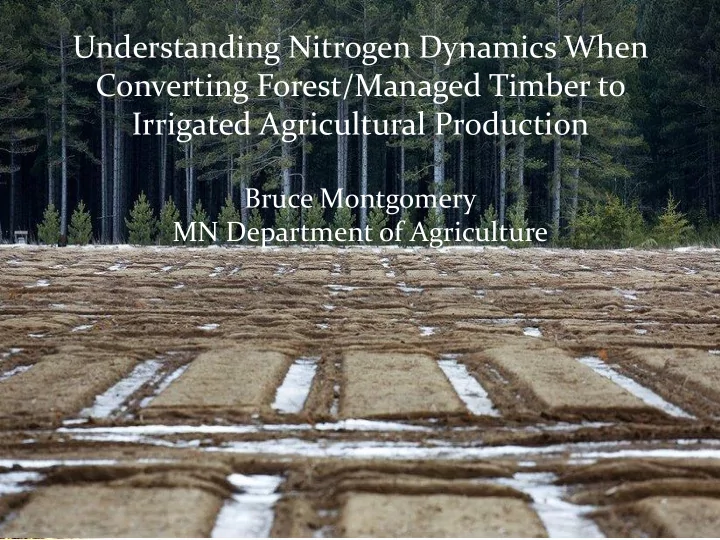 irrigated agricultural production