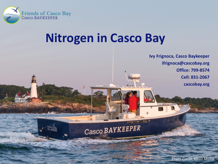 nitrogen in casco bay