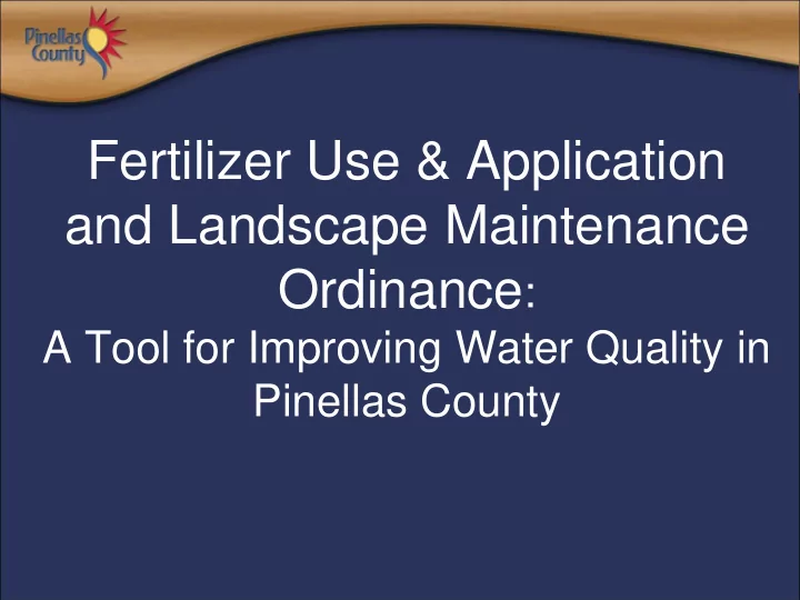 and landscape maintenance