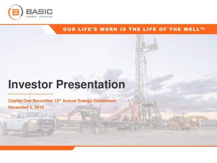 investor presentation