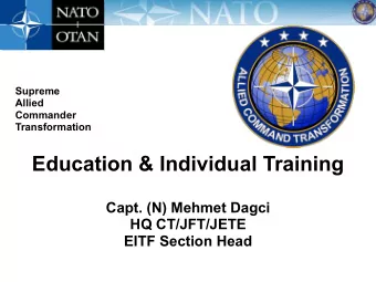 Supreme  Allied  Commander   Transformation Education &amp; Individual Training