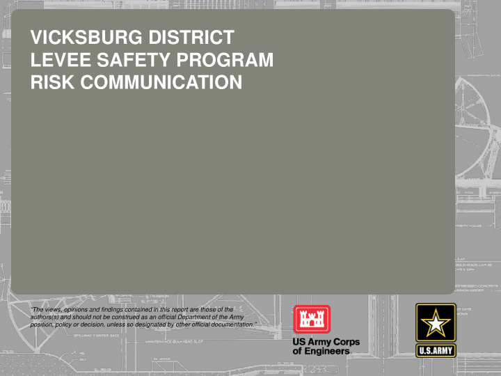 vicksburg district levee safety program risk communication