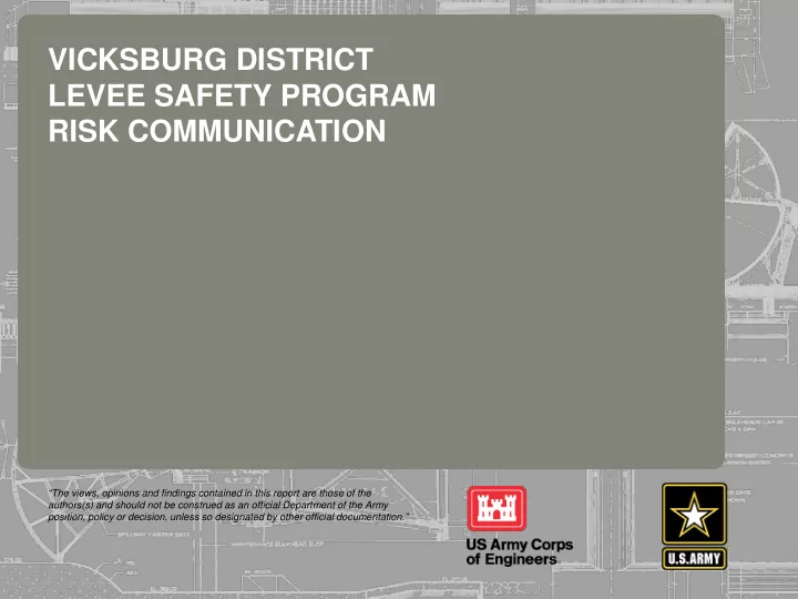 vicksburg district levee safety program risk communication