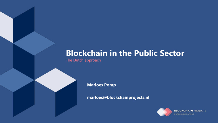 blockchain in the public sector