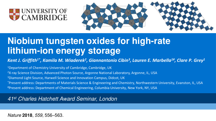 niobium tungsten oxides for high rate