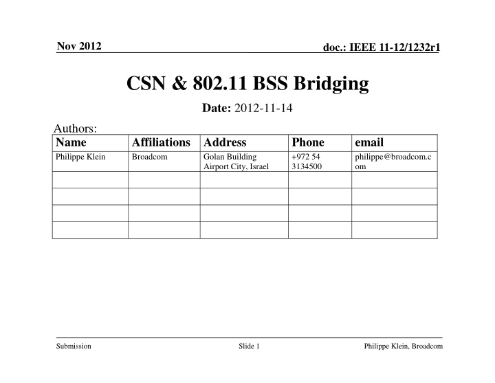 csn 802 11 bss bridging