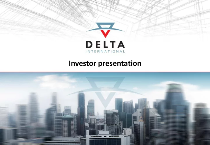investor presentation