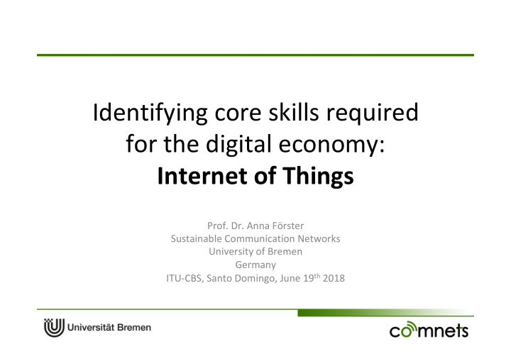 identifying core skills required for the digital economy