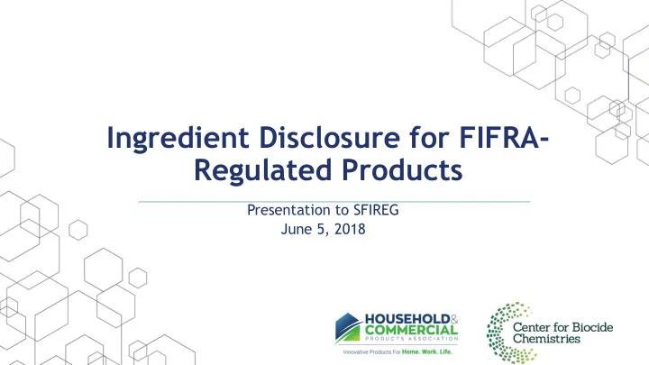 regulated products