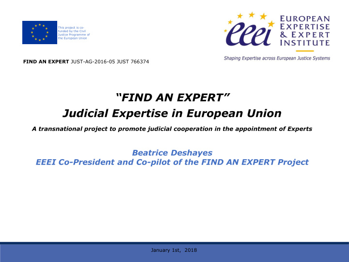 find an expert judicial expertise in european union