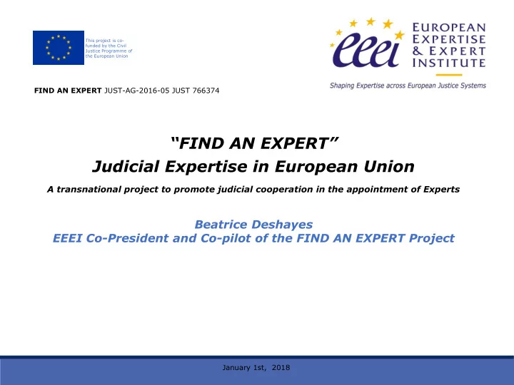 find an expert judicial expertise in european union