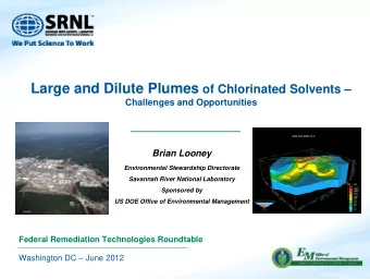 Informal Definition  Large and Dilute (L&amp;D) Plume:  A plume of relatively low  concentration
