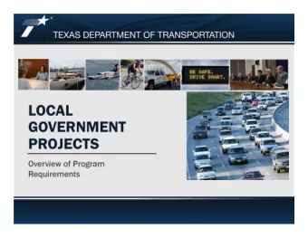 LOCAL  GOVERNMENT  PROJECTS  Overview of Program  Requirements  Local Government Projects Program