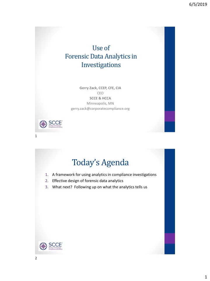 today s agenda