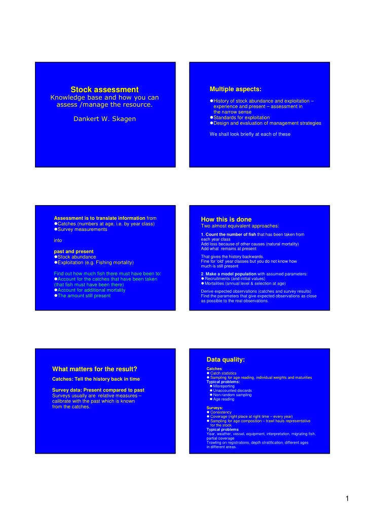stock assessment stock assessment