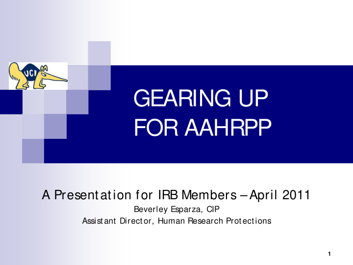 gearing up for aahrpp