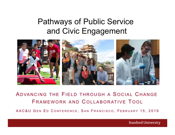 pathways of public service and civic engagement
