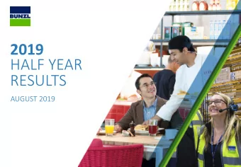 2019  HALF YEAR  RESULTS  AUGUST 2019  INTRODUCTION:  FRANK VAN ZANTEN  CHIEF EXECUTIVE  2019 HALF