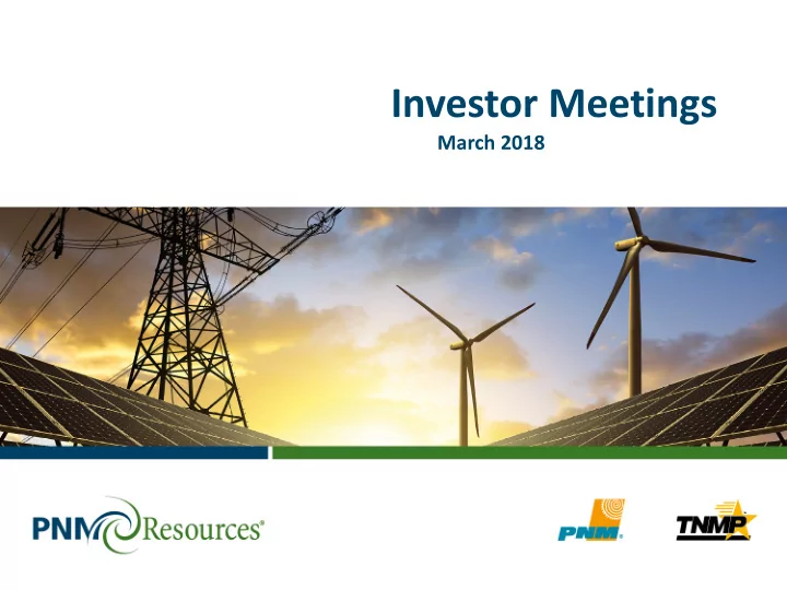 investor meetings
