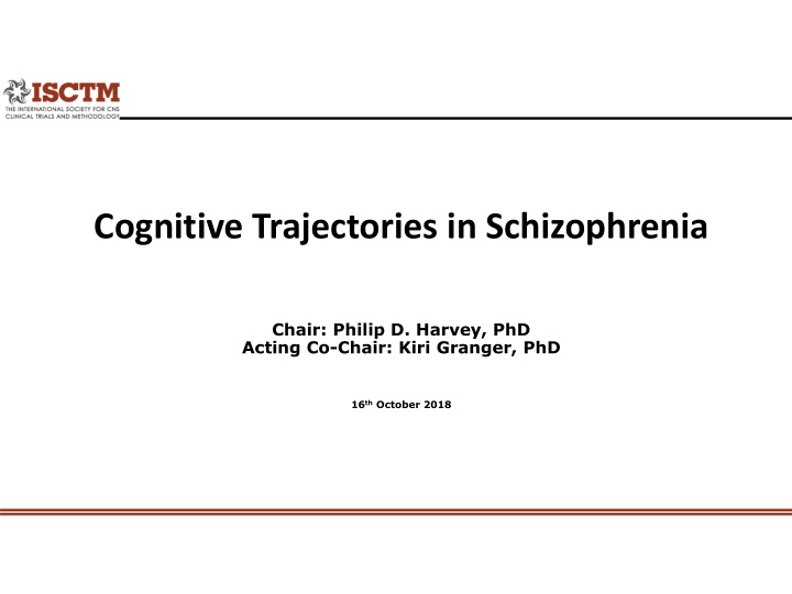 cognitive trajectories in schizophrenia