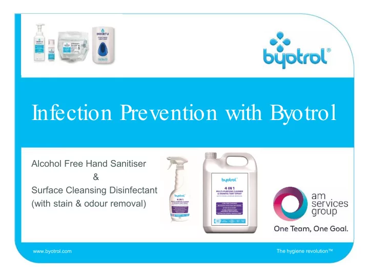 infection prevention with byotrol