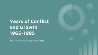 Years of Conflict  and Growth  1965-1995  By: Tyra, Naomi, Abigail, and Sergio  Civil rights and