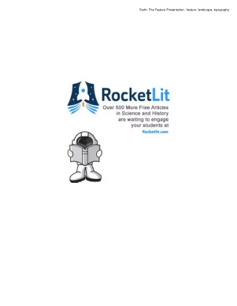 Earth: The Feature Presentation - feature, landscape, topography  Earth: The Feature Presentation