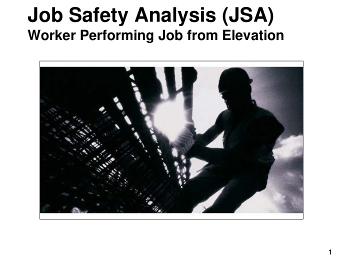 job safety analysis jsa