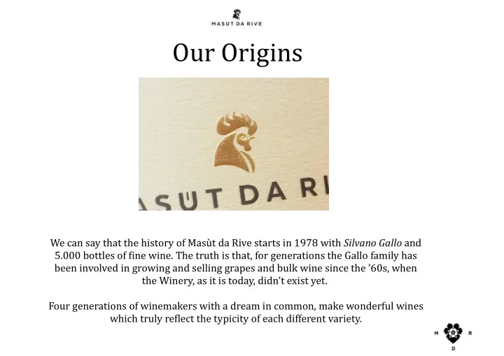 our origins