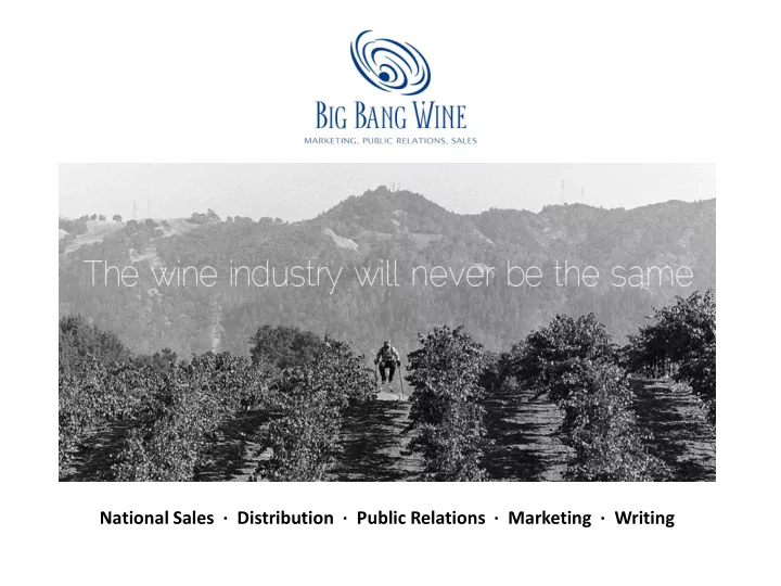 national sales distribution public relations marketing