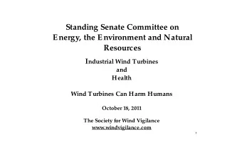 Standing Senate Committee on  Standing Senate Committee on  Energy, the Environment and Natural