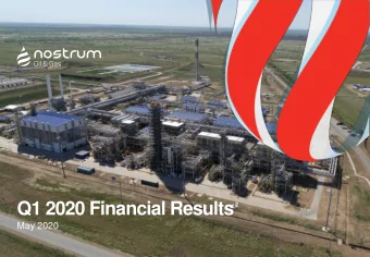 Q1 2020 Financial Results  May 2020  Q1 2020 Financial Results  Summary    Revenue of US$60.4m