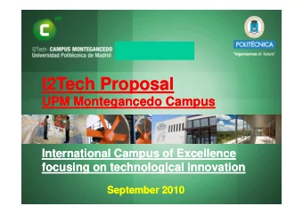 I2Tech  I2Tech Proposal  Proposal  UPM Montegancedo  UPM  UPM Montegancedo  UPM  Montegancedo