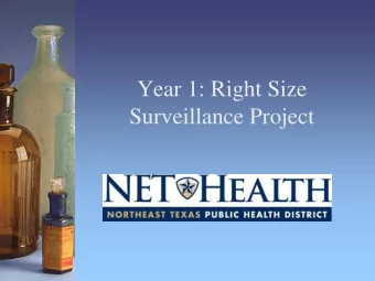 Year 1: Right Size  Surveillance Project  Questions asked by potential reporters 1. Whats in it